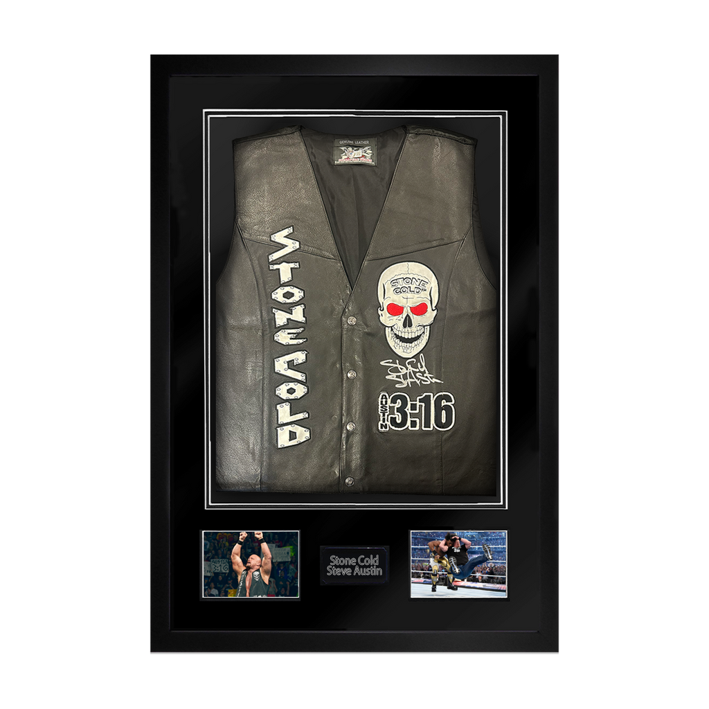 Stone Cold Steve Austin Signed Vest Premium Frame (Beckett)
