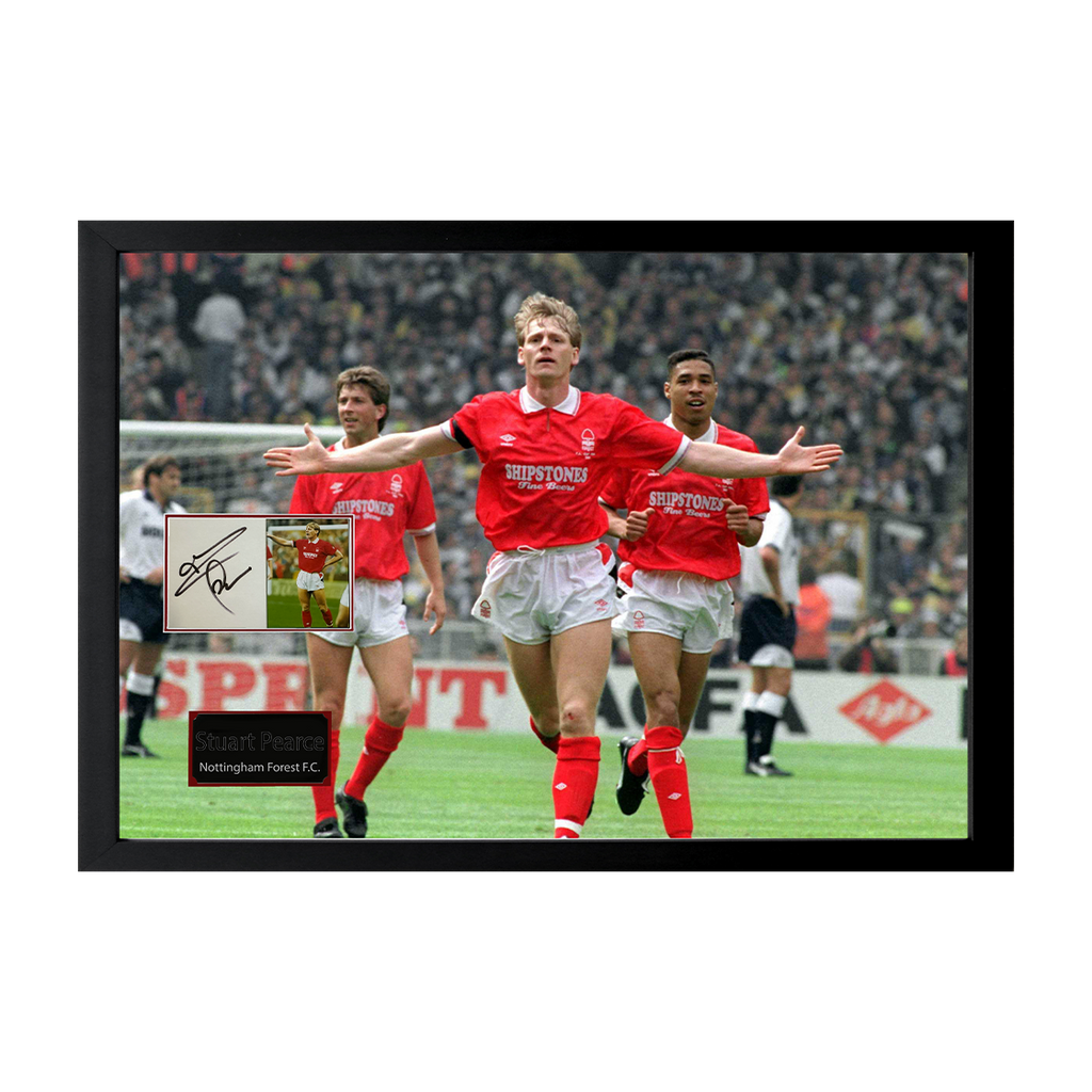 Stuart Pearce Signed Nottingham Forest Cut Iconic Frame (ACG Cert)