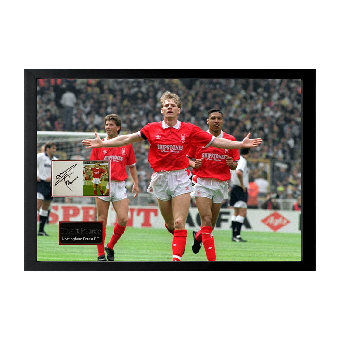 Stuart Pearce Signed Nottingham Forest Cut Iconic Frame (ACG Cert)
