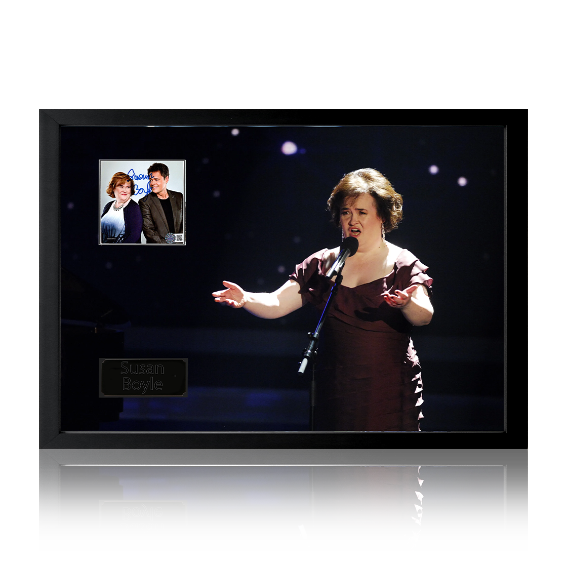 Susan Boyle Signed CD Cover Iconic Frame (AFTAL Authentication)