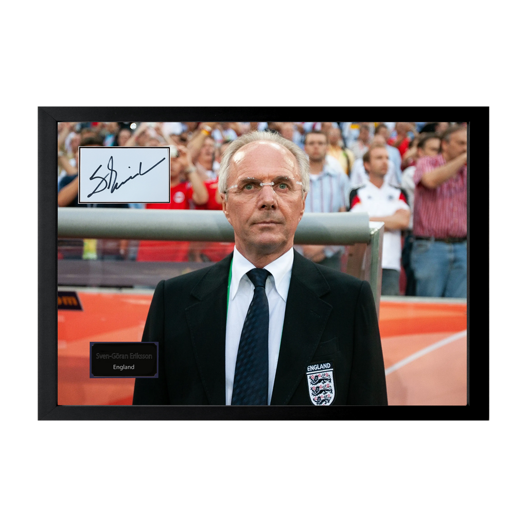 Sven-Göran Eriksson Signed Cut Iconic Frame (ACG Cert)