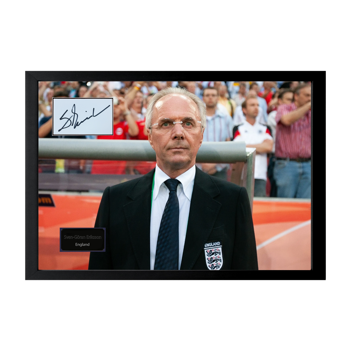 Sven-Göran Eriksson Signed Cut Iconic Frame (ACG Cert)
