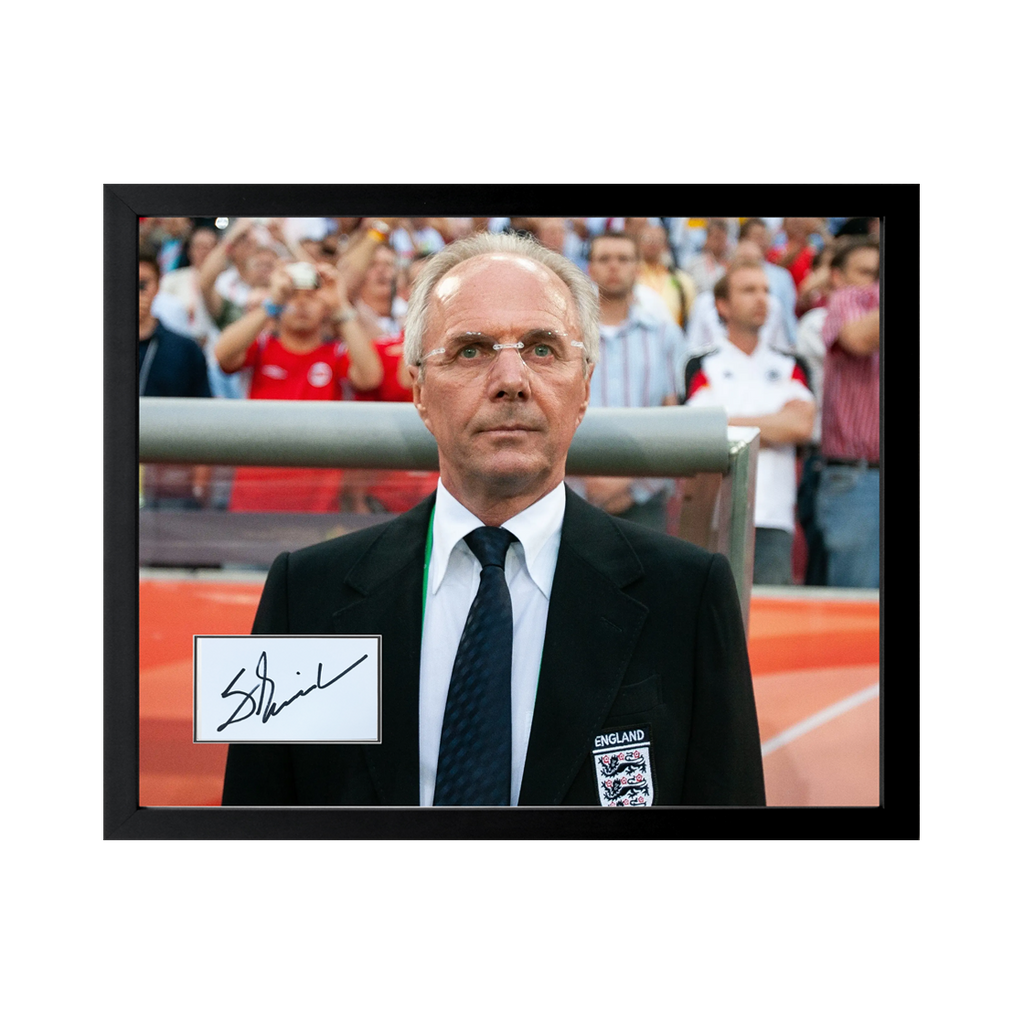 Sven-Göran Eriksson Signed Cut Deluxe Mount Frame