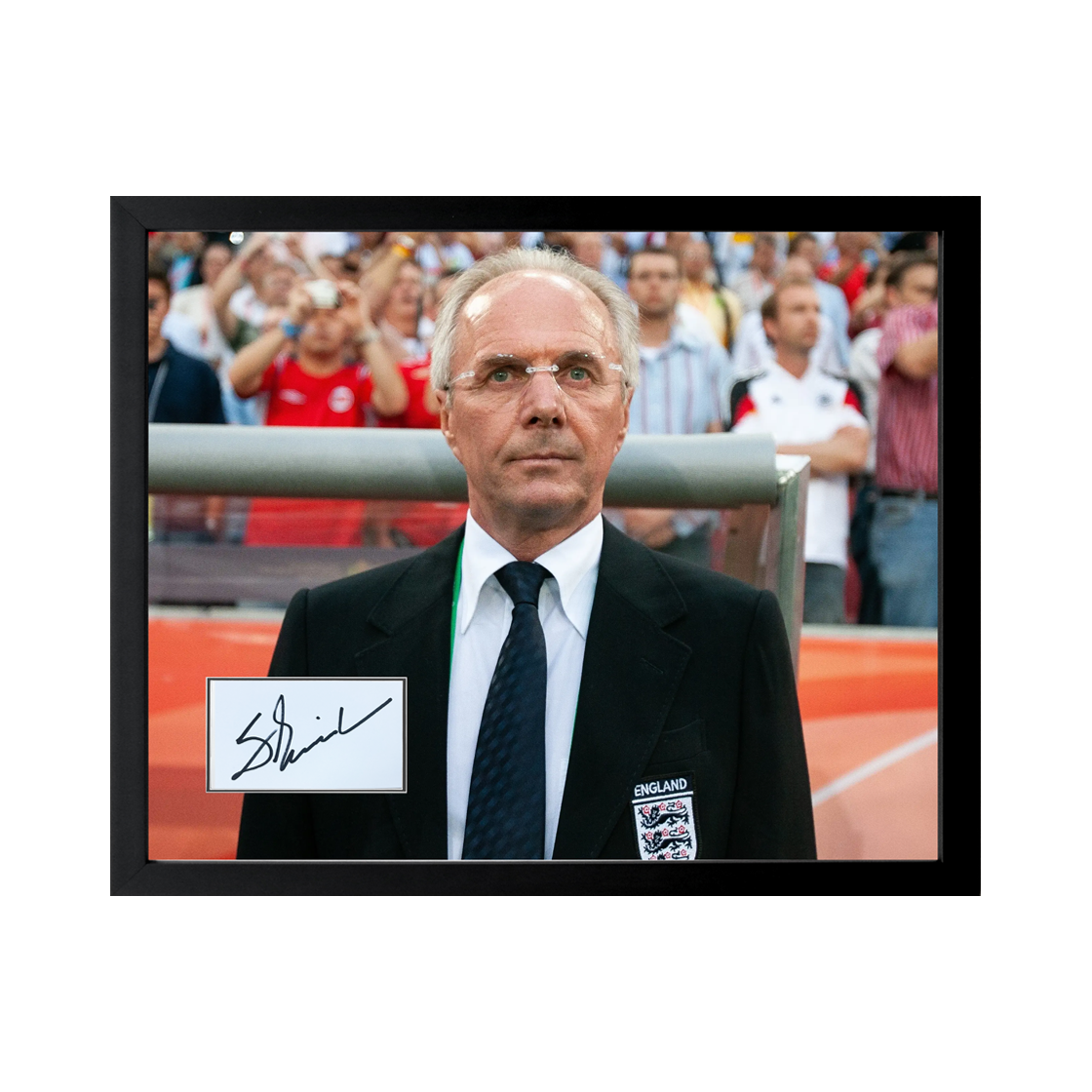 Sven-Göran Eriksson Signed Cut Deluxe Mount Frame