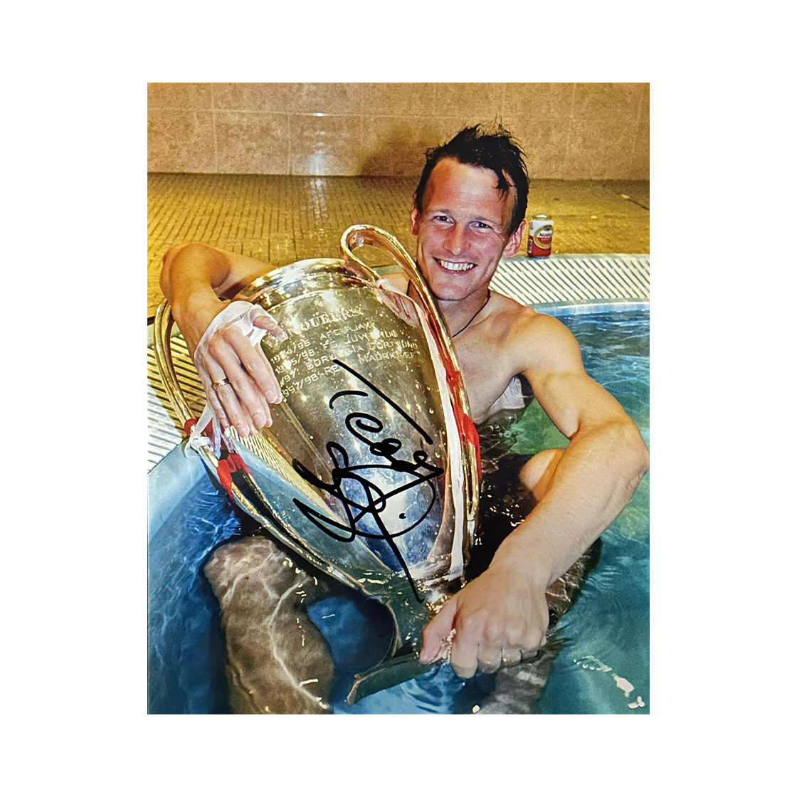 Photo Signée Teddy Sheringham & David Platt - Angleterre - Avec Certificat D'authenticité