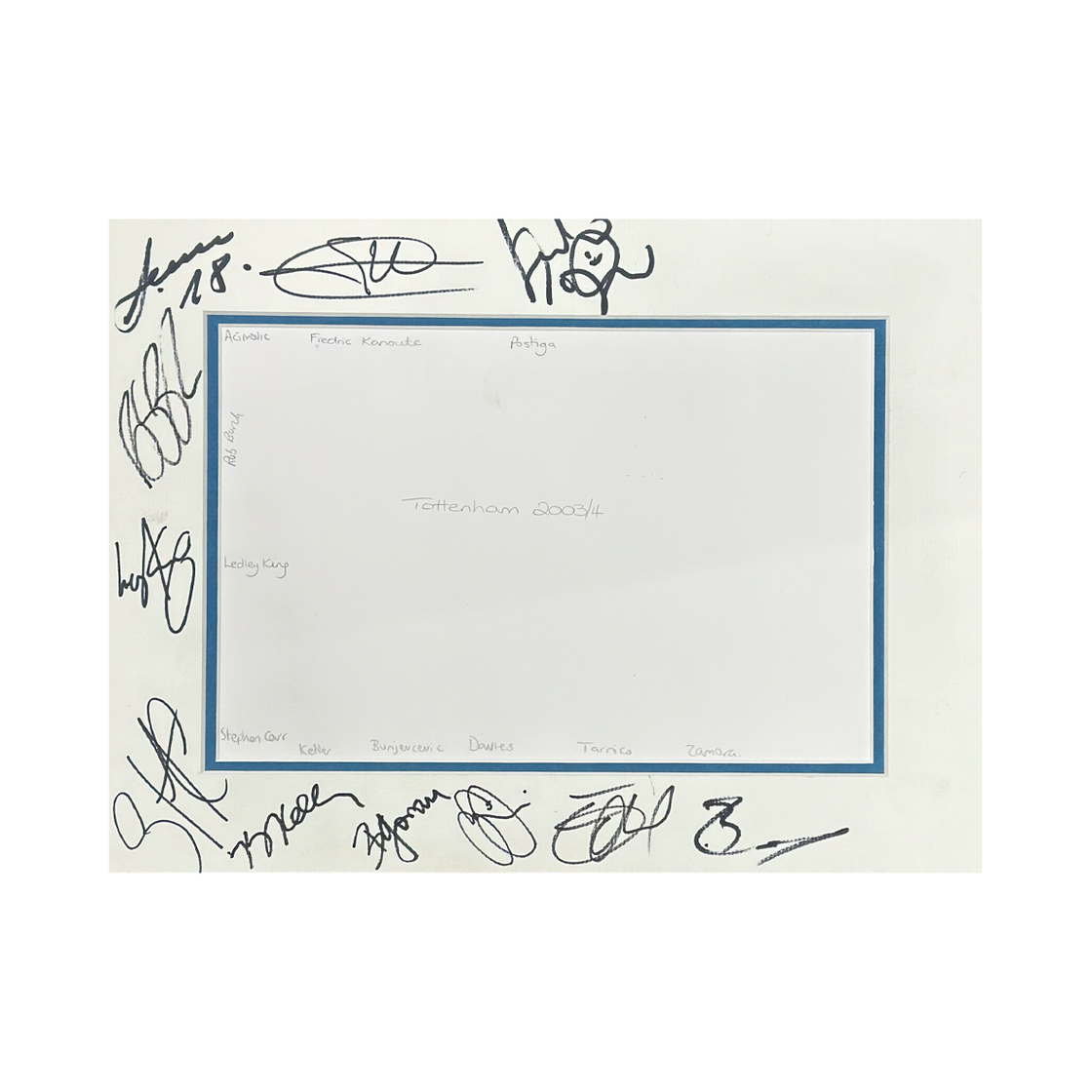 Tottenham Hotspur 03/04 Mounted Signed By 11 #3