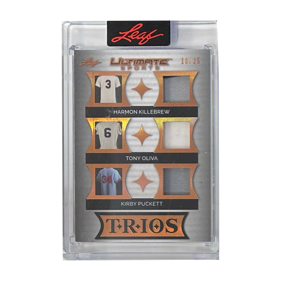 Leaf TRIOS Harmon Killebrew, Tony Oliva & Kirby Puckett 18/25
