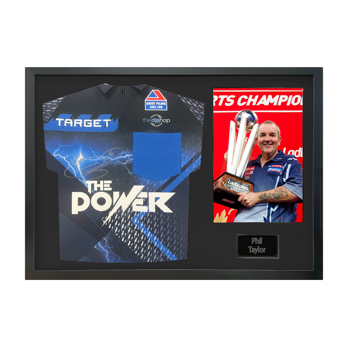 Phil Taylor Signed Shirt Classic Frame