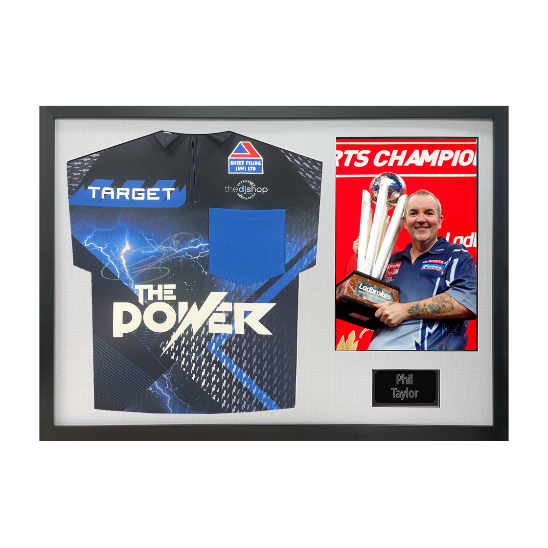 Phil Taylor Signed Shirt Classic Frame