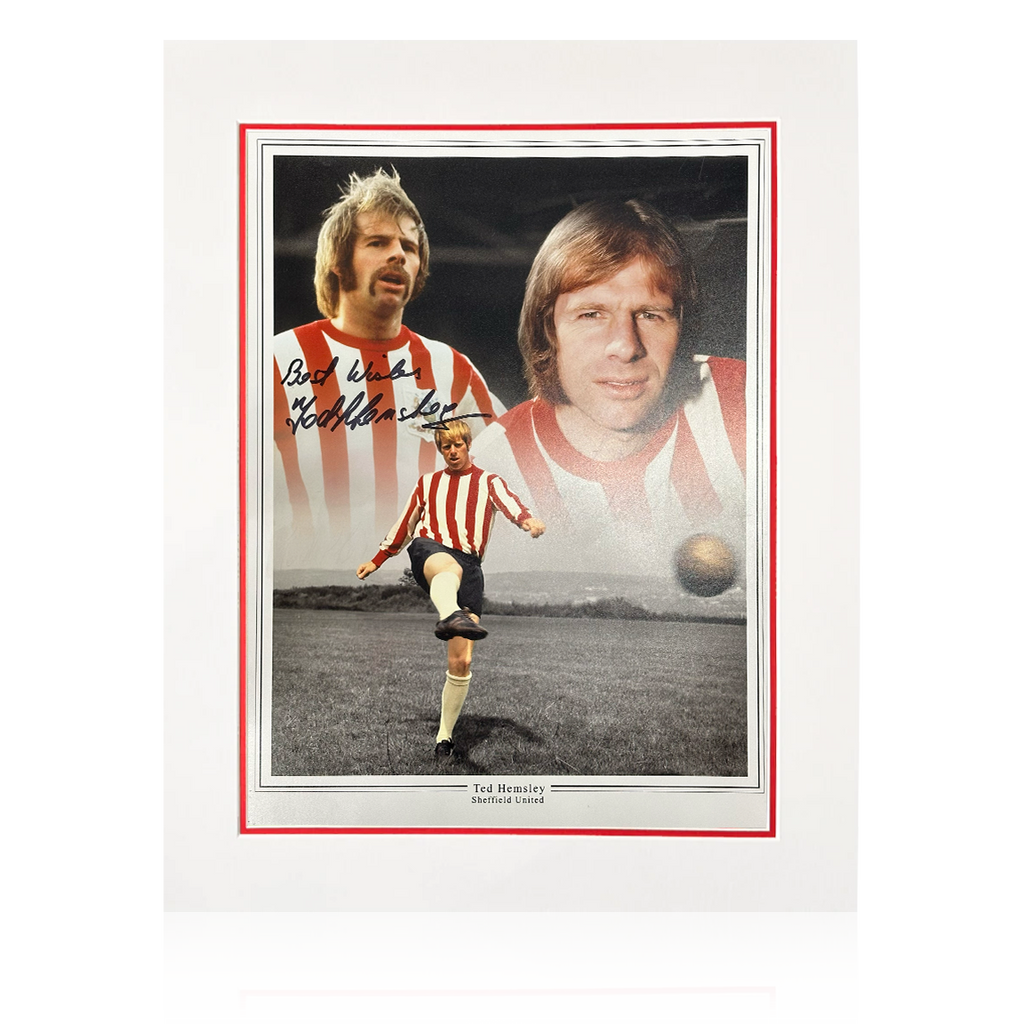 Ted Hemsley Signed Sheffield United Mount