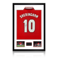 Teddy Sheringham Signed Manchester United Shirt Premium Frame