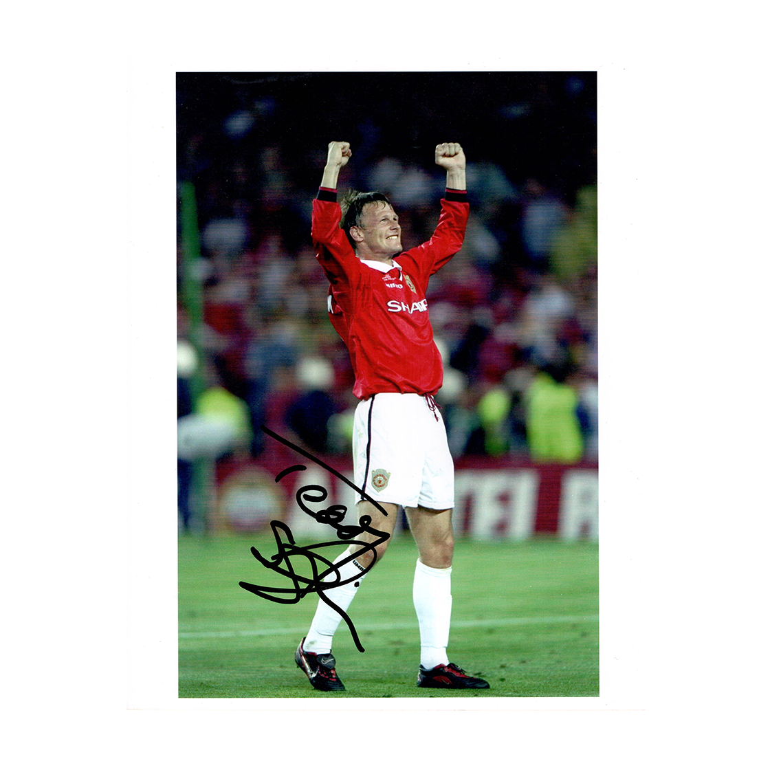 Teddy Sheringham Signed 12x8 Image