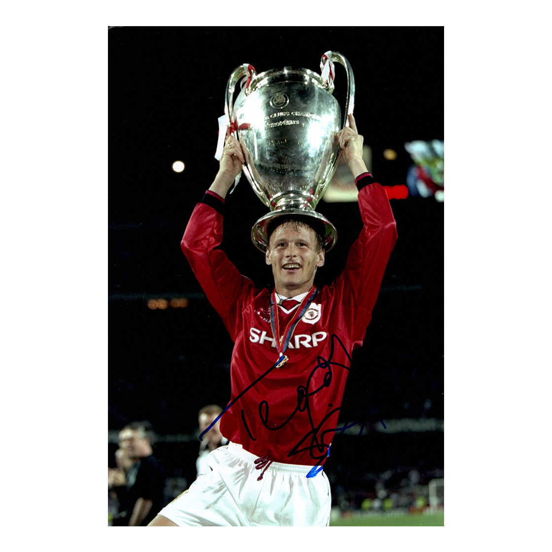 Teddy Sheringham Signed 12x8 Image