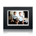 Terry Medwin & Cliff Jones Signed Tottenham Hotspur 16x12 Photo Deluxe Mount Frame
