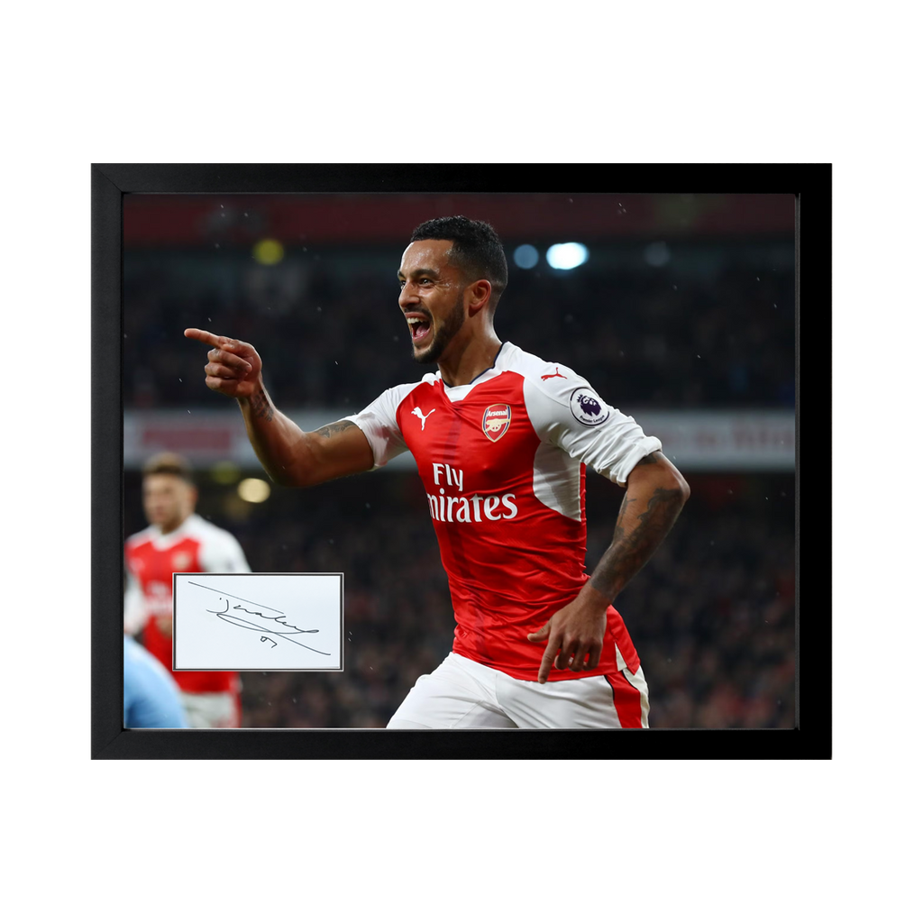Theo Walcott Signed Arsenal Cut Deluxe Mount Frame