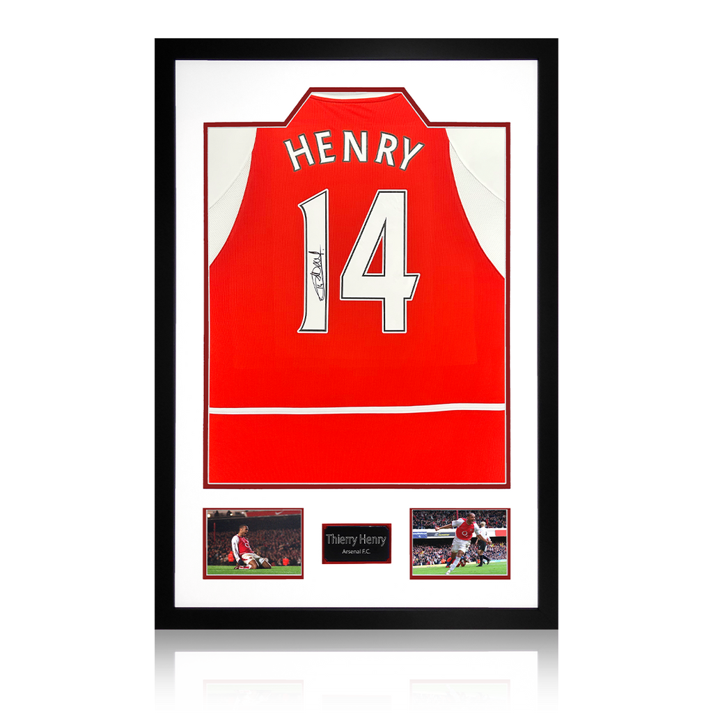Thierry Henry Signed Arsenal Shirt Premium Frame