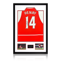 Thierry Henry Signed Arsenal Shirt Premium Frame