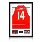 Thierry Henry Signed Arsenal Shirt Premium Frame