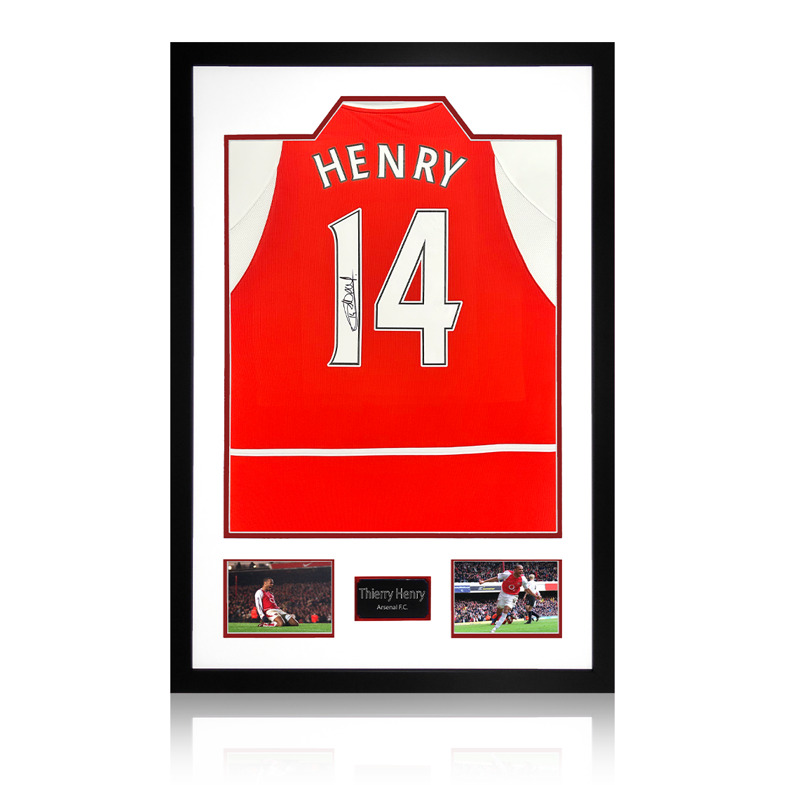 Thierry Henry Signed Arsenal Shirt Premium Frame