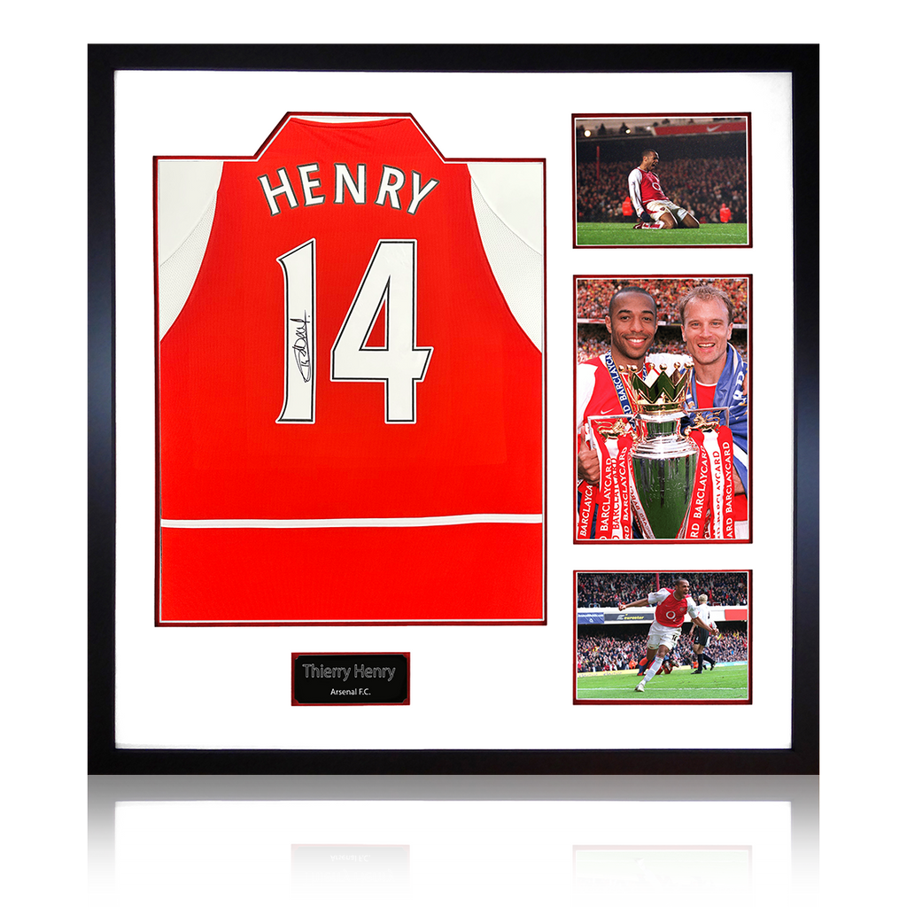 Thierry Henry Signed Arsenal Shirt Elite Frame