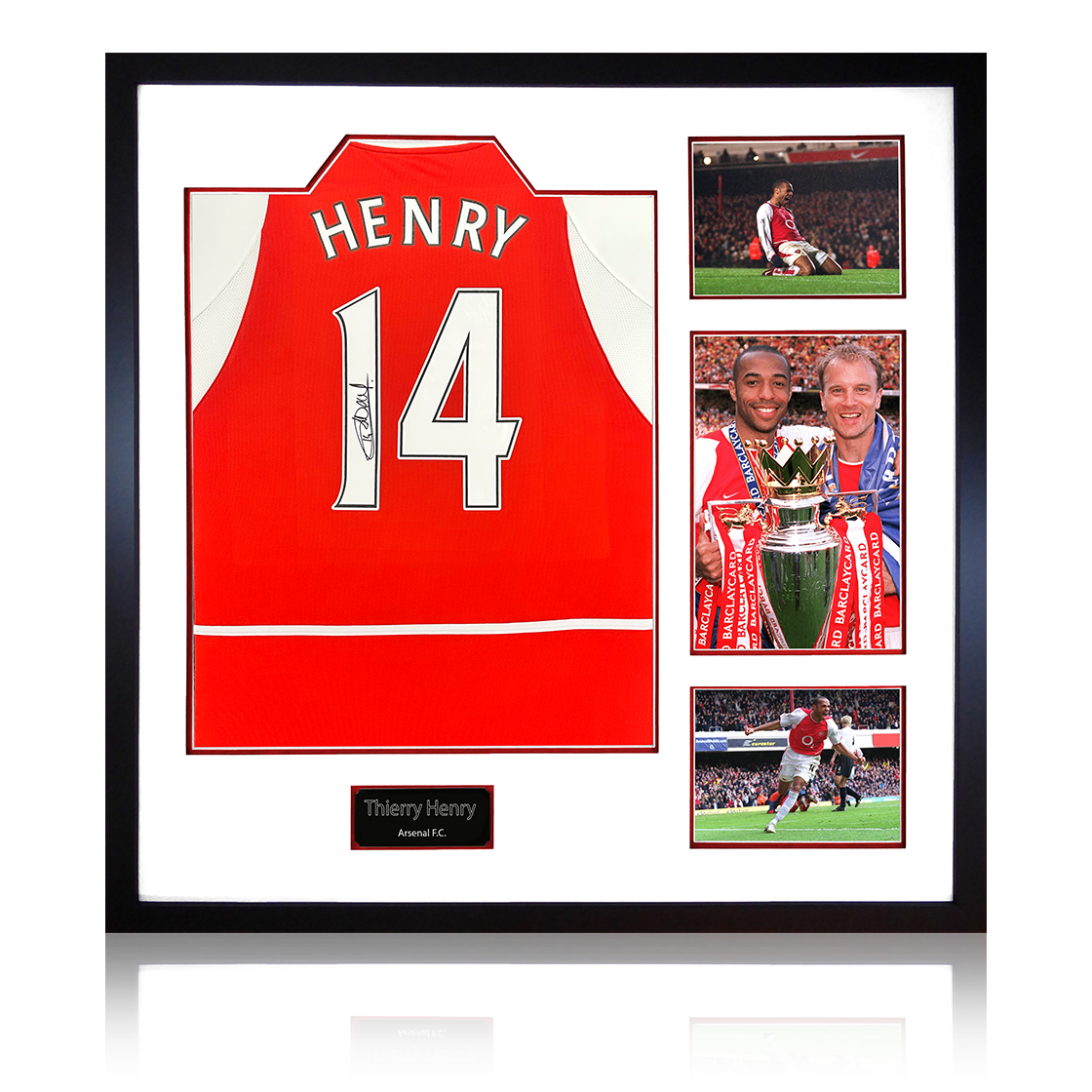 Thierry Henry Signed Arsenal Shirt Elite Frame