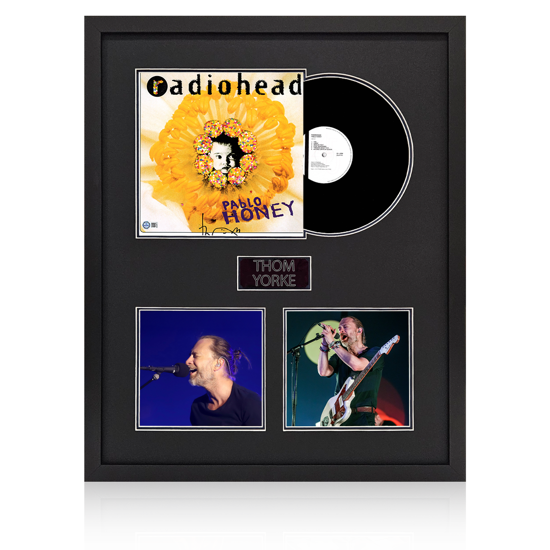 Thom Yorke Signed Radiohead LP Elite Frame (AFTAL Authentication)