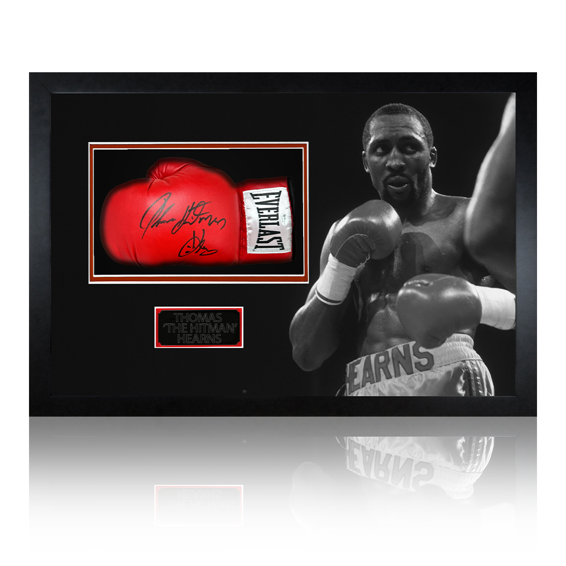 Thomas Hearns Signed Glove Iconic Frame