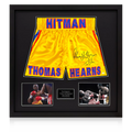 Thomas Hearns Signed Boxing Shorts Elite Frame (OA)