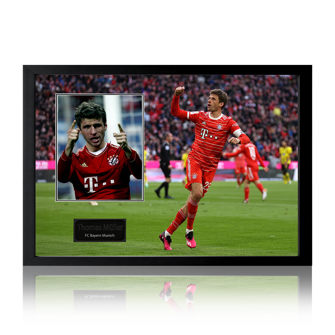 Thomas Muller Signed FC Bayern Munich Image Iconic Frame