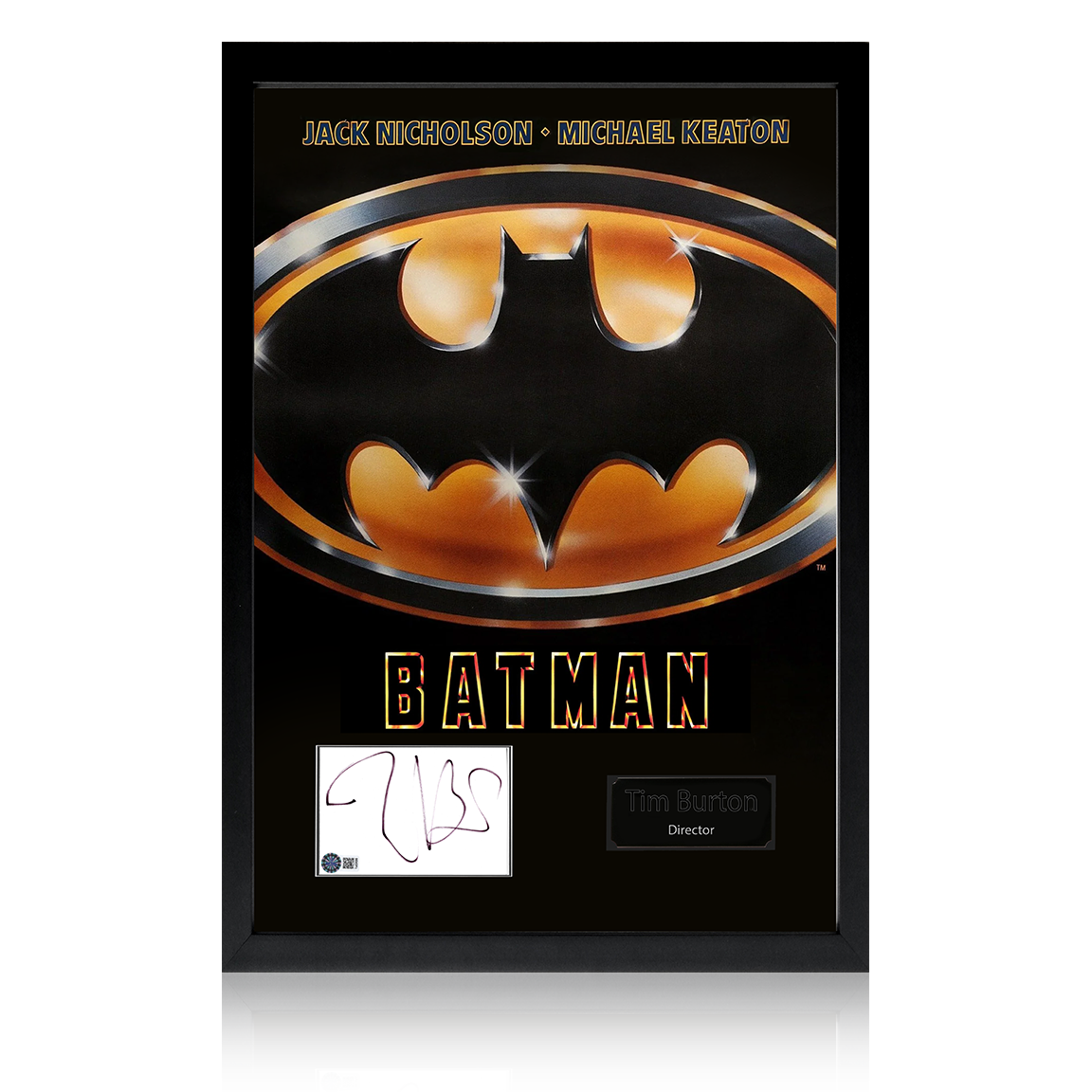 Tim Burton Signed Batman Index Card Iconic Frame (AFTAL Authentication)