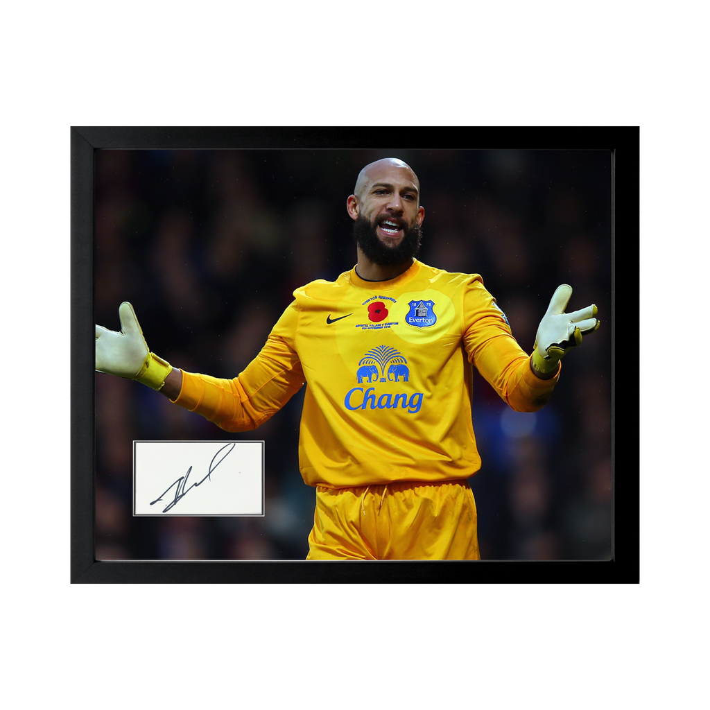 Tim Howard Signed Everton Cut Deluxe Mount Frame