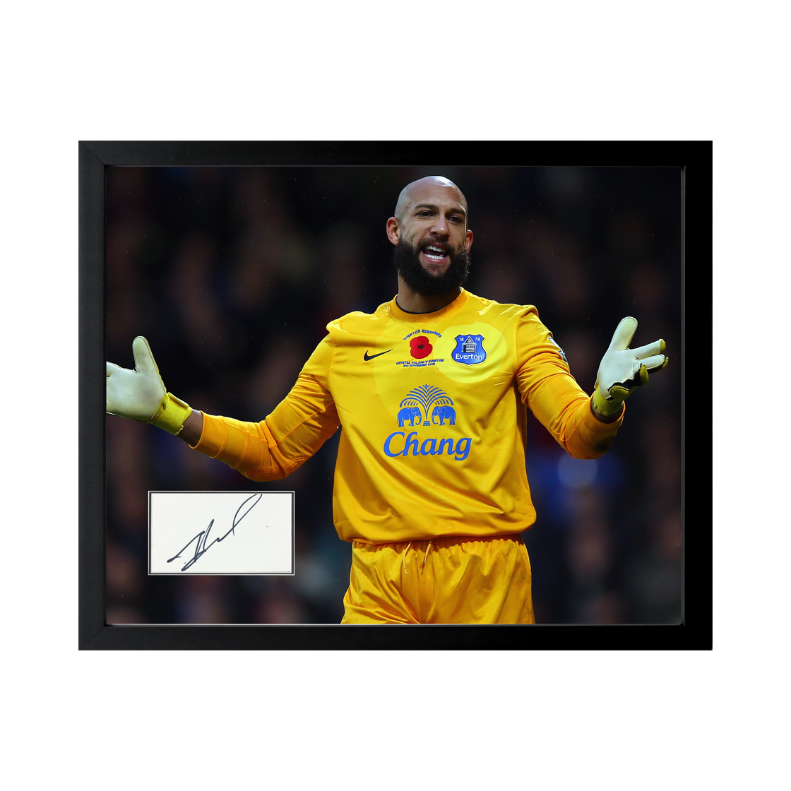 Tim Howard Signed Everton Cut Deluxe Mount Frame