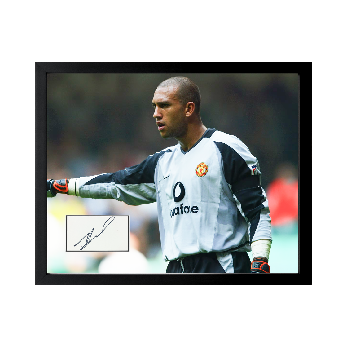 Tim Howard Signed Manchester United Cut Deluxe Mount Frame