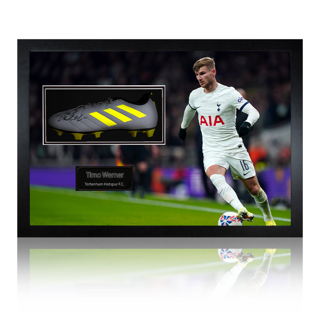 Timo Werner Signed Tottenham Hotspur Boot Iconic Frame