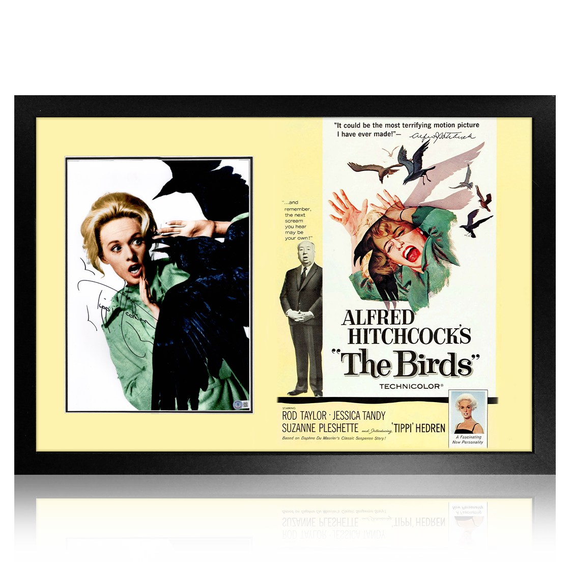 Tippi Hedren Signed The Birds Image Premium Frame (Beckett)