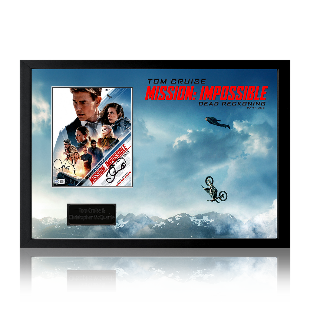 Tom Cruise & Christopher McQuarrie Signed Mission: Impossible – Dead Reckoning Part One Image Iconic Frame (AFTAL Authentication)