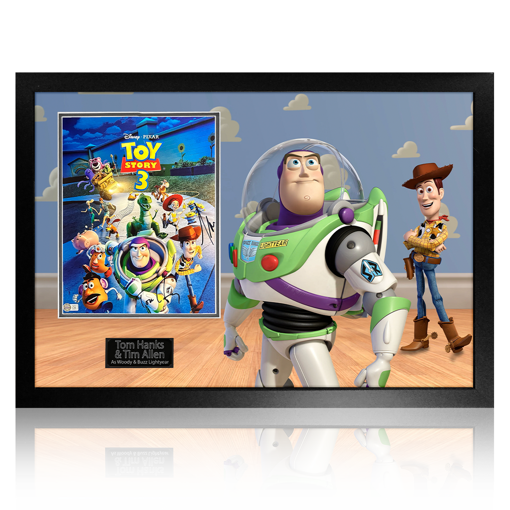 Tom Hanks & Tim Allen Signed Toy Story 3 Image Premium Frame (AFTAL Authenticated)
