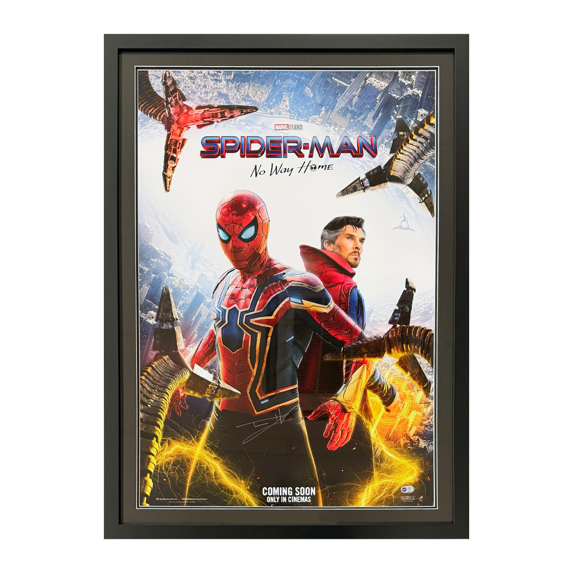 Tom Holland Signed Spider-Man: No Way Home Poster Premium Frame (ACG Cert)