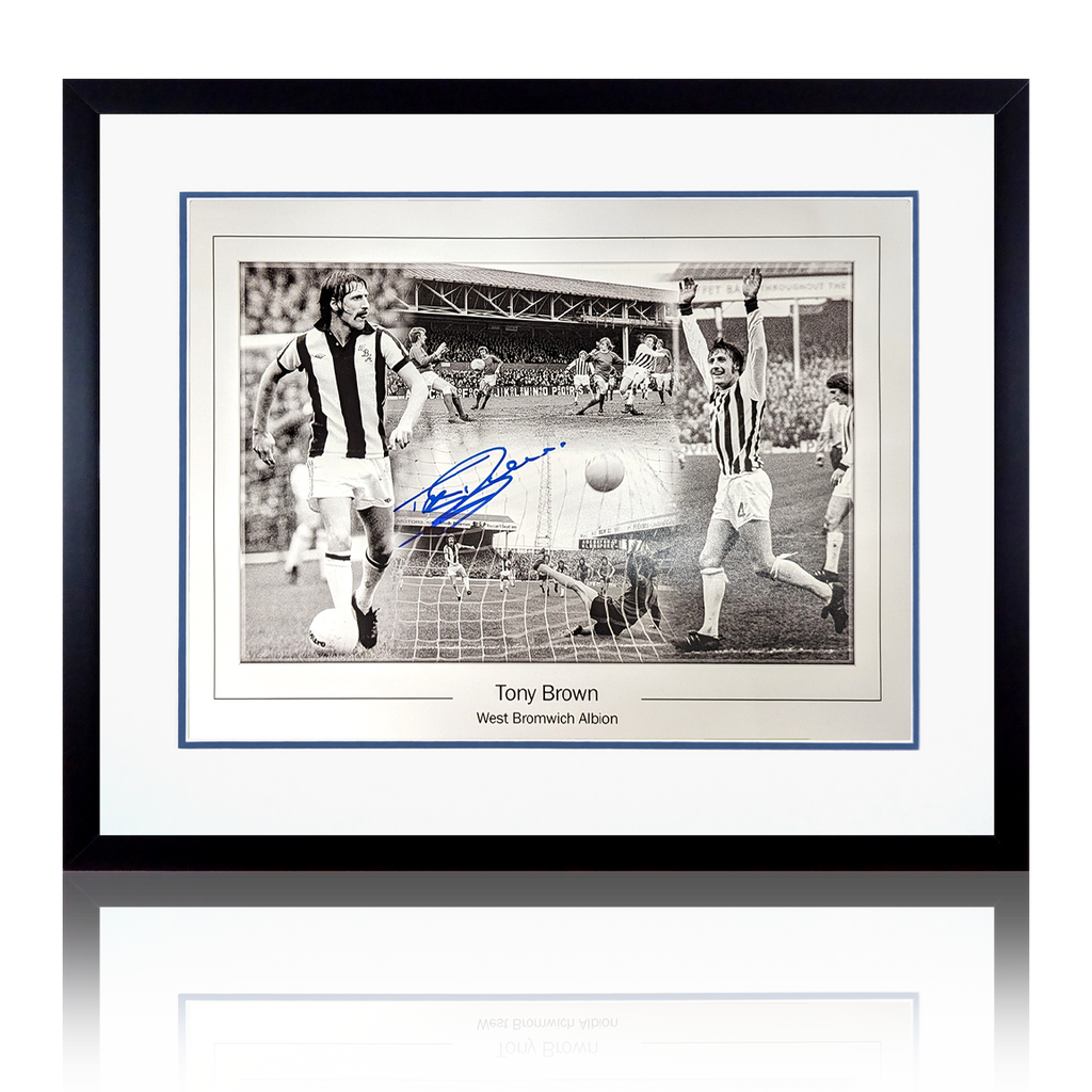 Tony Brown Signed West Bromwich Albion Deluxe Mount Frame