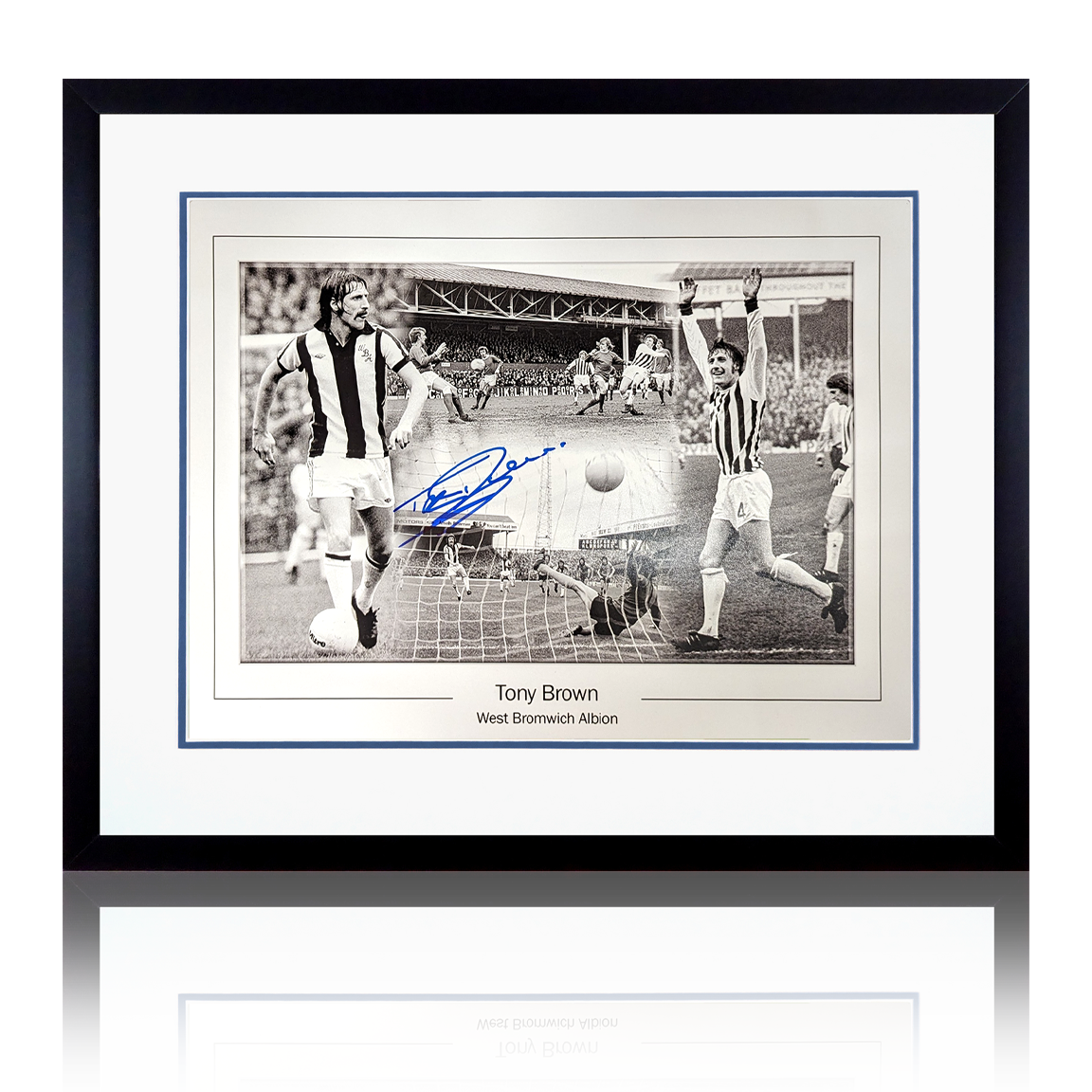 Tony Brown Signed West Bromwich Albion Deluxe Mount Frame