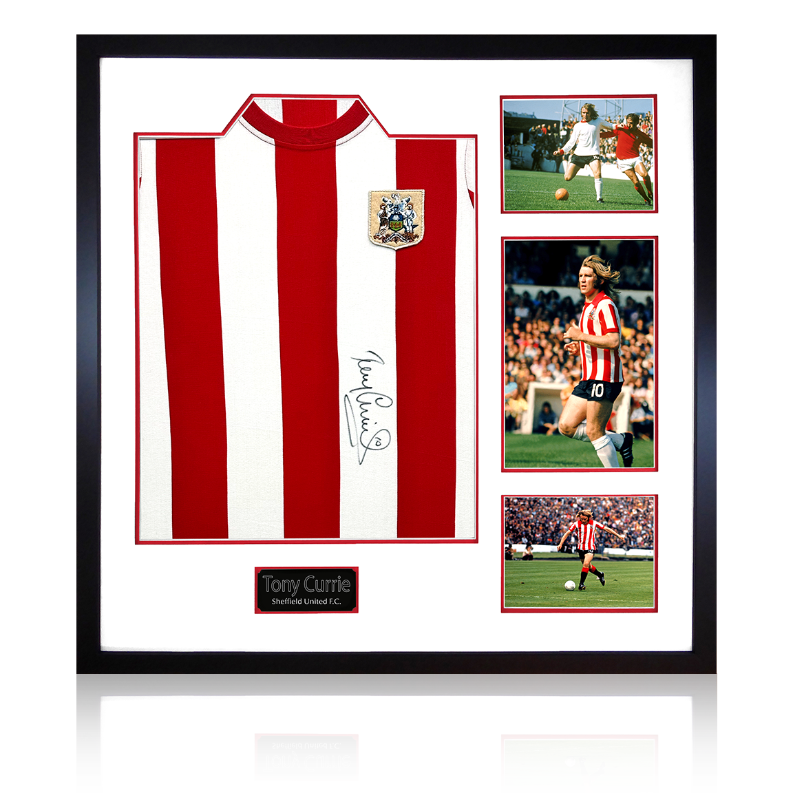 Tony Currie Signed Sheffield United Shirt Elite Frame