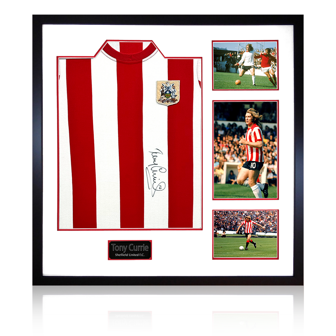 Tony Currie Signed Sheffield United Shirt Elite Frame
