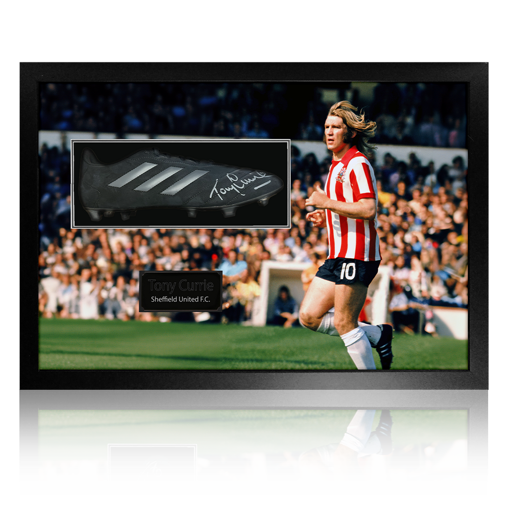 Tony Currie Signed Sheffield United Boot Iconic Frame #2