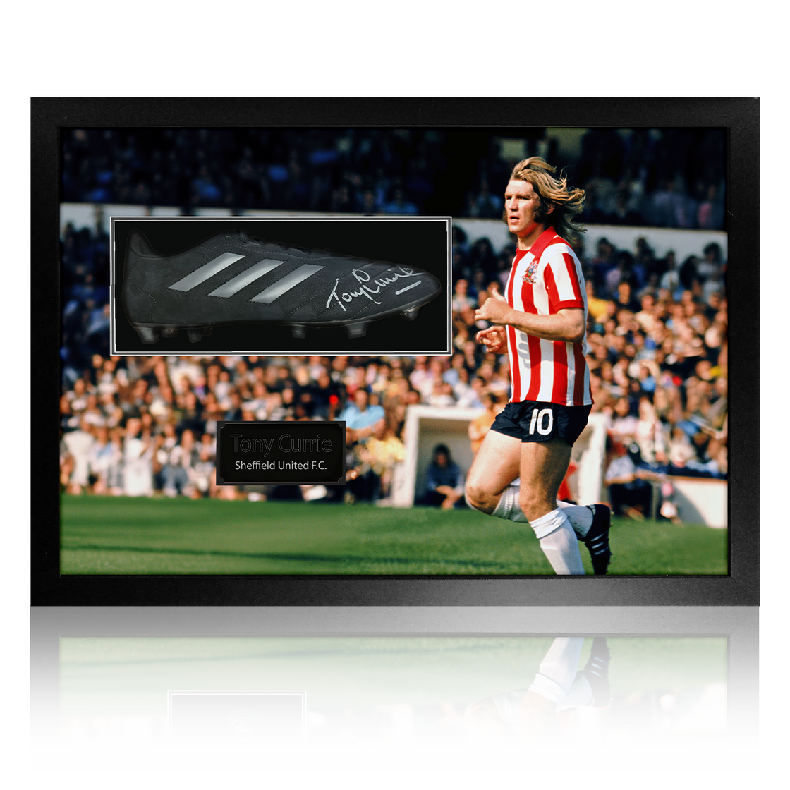 Tony Currie Signed Sheffield United Boot Iconic Frame #2