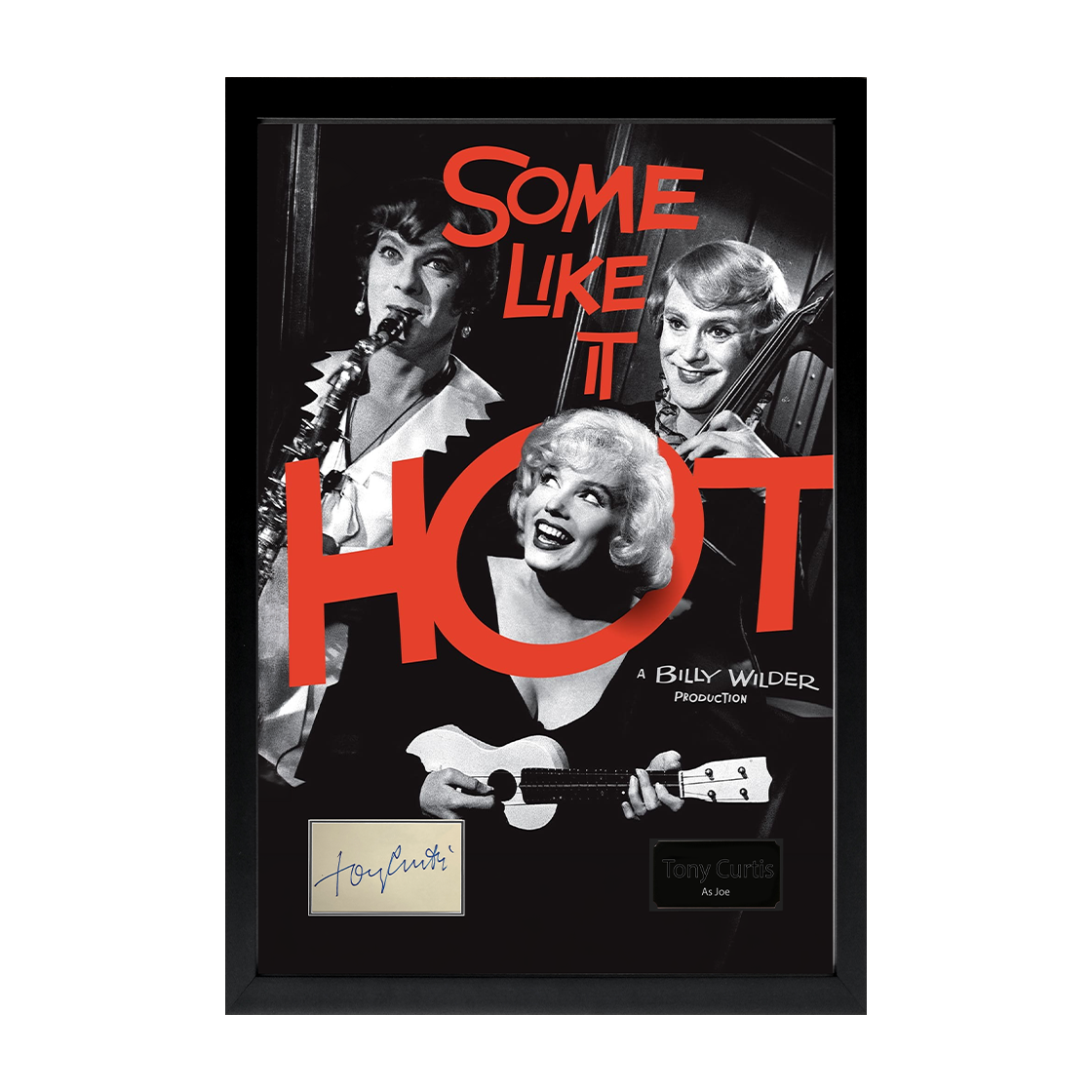 Tony Curtis Signed Some Like It Hot Cut Iconic Frame (ACG Cert)