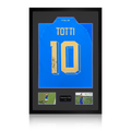 Francesco Totti Signed Italy Shirt Premium Frame