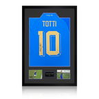 Francesco Totti Signed Italy Shirt Premium Frame