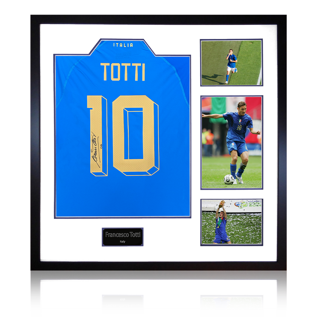 Francesco Totti Signed Italy Shirt Elite Frame