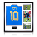 Francesco Totti Signed Italy Shirt Elite Frame