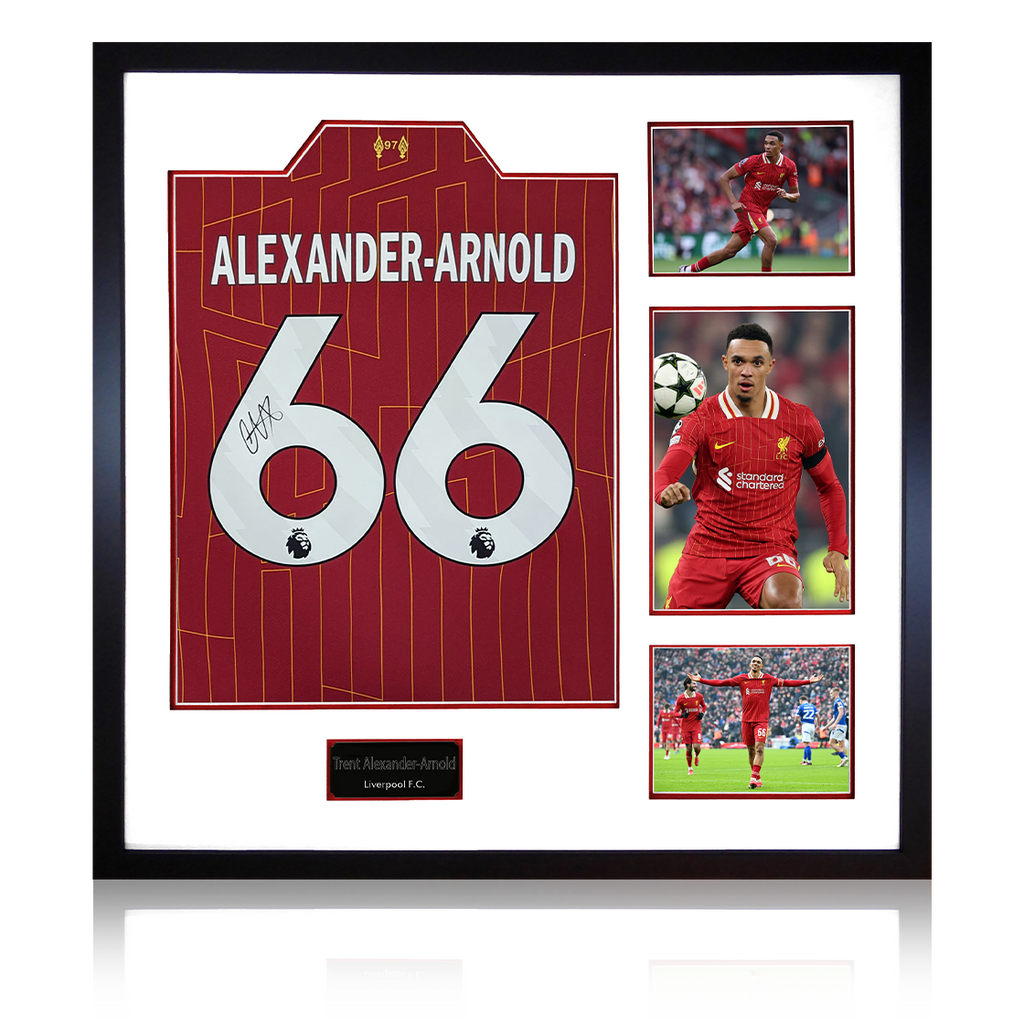 Trent Alexander-Arnold Signed Liverpool Shirt Elite Frame (AFTAL Authentication)